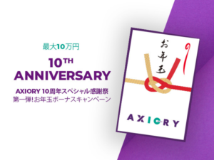 Axioryの2021年の10周年ボーナスキャンペーン