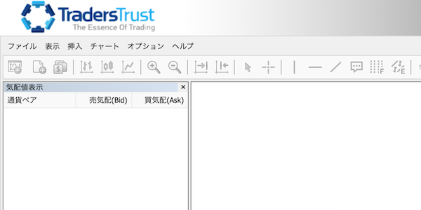 TradersTrustのWebTraderページ