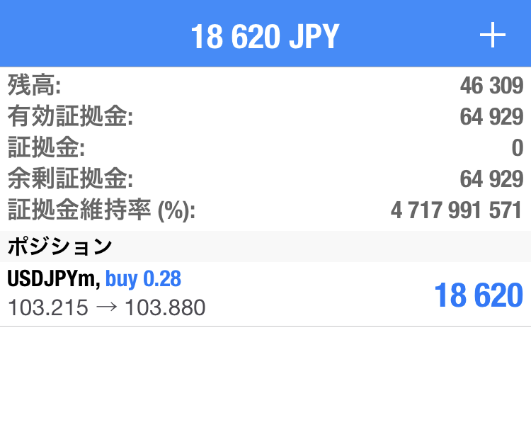 エクスネスの取引口座で含み益を確保