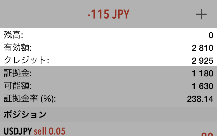 残高が0であってもポジション保有が可能